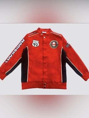 Mario Kart Red Canvas Racing Jacket - KIDS M/L- Target *BRAND NEW W TAGS